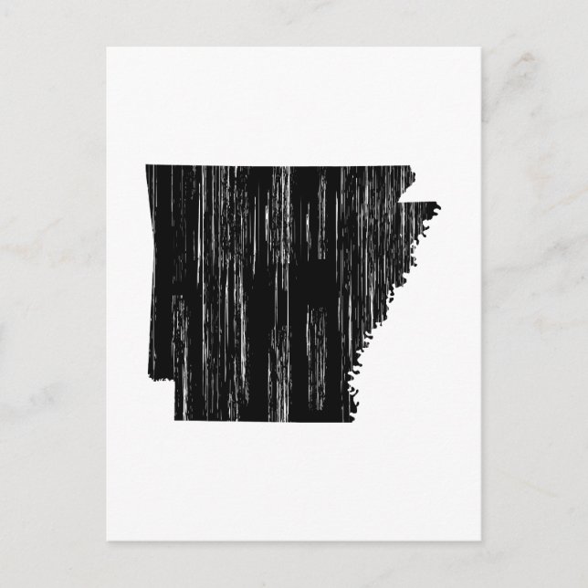 Cartão Postal Contorno de Estado em Arkansas em Perturbação (Frente)