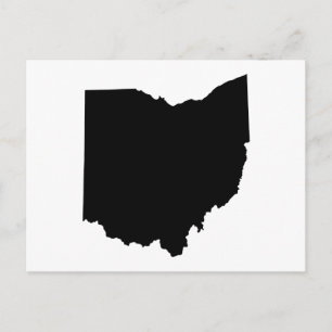 Cartão Postal Contorno do Estado de Ohio
