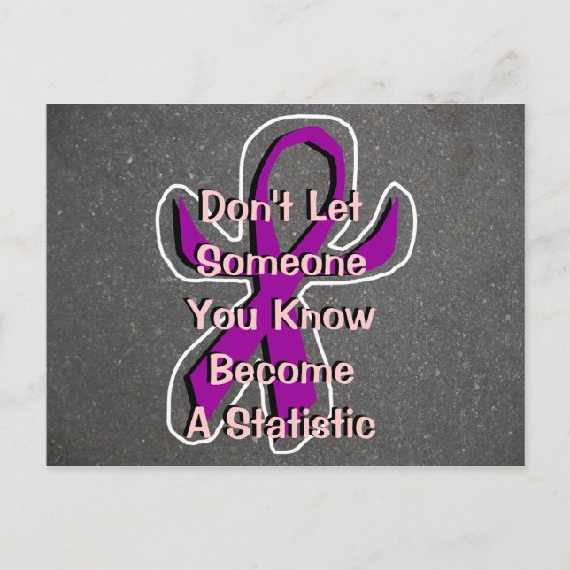 Cartão Postal Contorno do giz de fita (humanizado) (Frente)