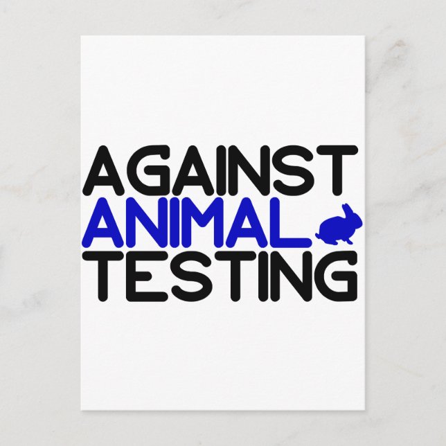 Cartão Postal Contra testes em animais (Frente)