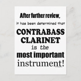Cartão Postal Contrabass Clarinet - Instrumento Mais Importante