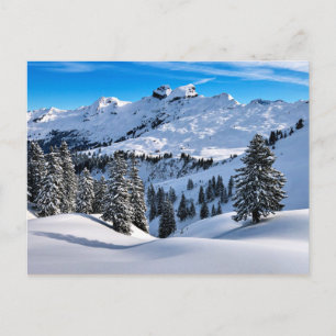 Cartão Postal Contrafortes dos Alpes, fotografia de inverno cêni