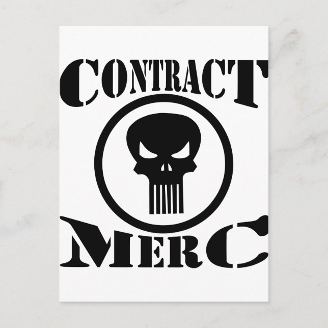 Cartão Postal Contrato Merc Mercenário (Frente)