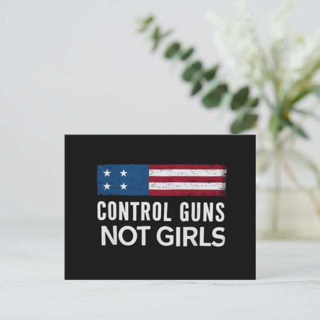Cartão Postal Controlar Armas Não Meninas (Em pé/Frente)