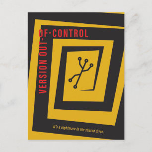 Cartão Postal Controle de Versão - Paródia de pôster de filme an