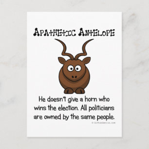 Cartão Postal Contudo um outro eleitor apático