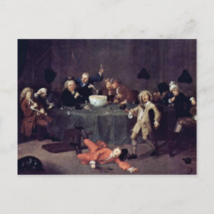 Cartão Postal Conversa da Meia-Noite Moderna Por Hogarth William