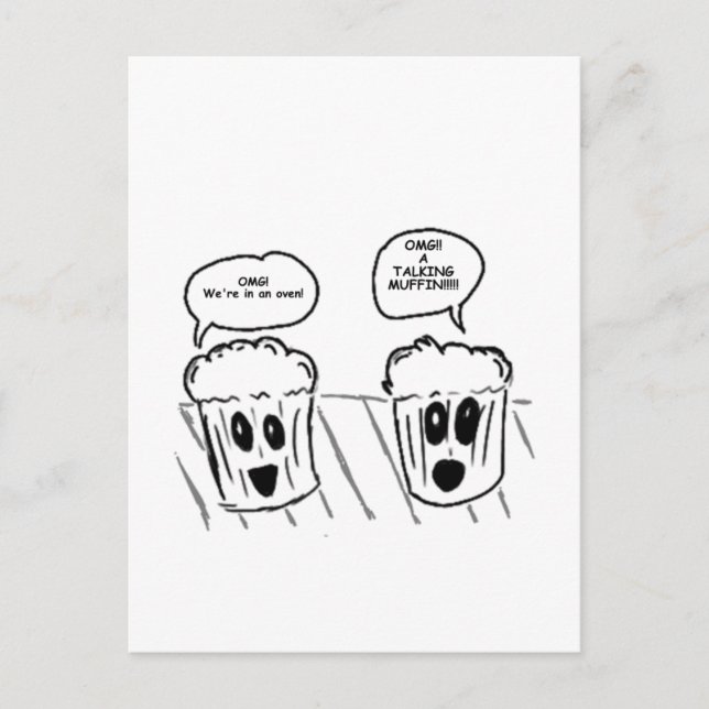 Cartão Postal Conversando Muffin (Frente)