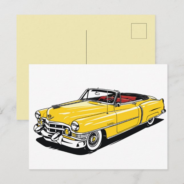 Cartão Postal Conversível Clássico Retro Lateral PopArt (Frente/Verso)