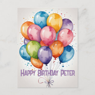 Cartão Postal Convidado de festa de Blocos Felizes de Aniversári