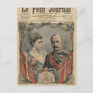 Cartão Postal Convidados de França, Rei Frederick VIII e Rainha