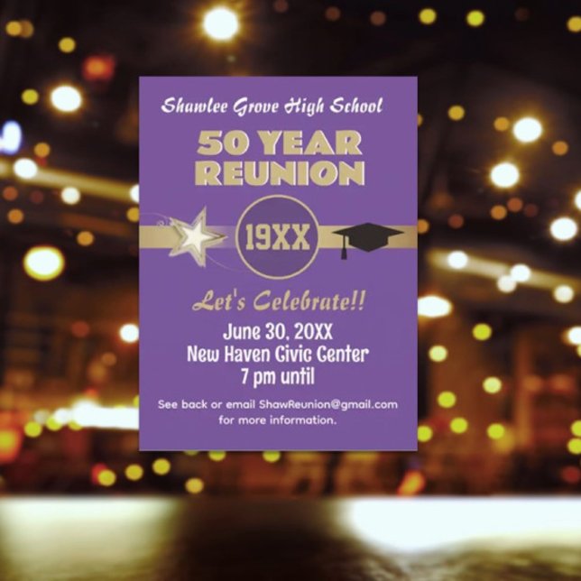 Cartão Postal Convide-Os! Cartão-postal de Reunião de Classe Qua (Criador carregado)