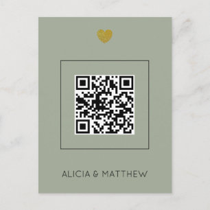 Cartão Postal Convocação para todos em um casamento com códig