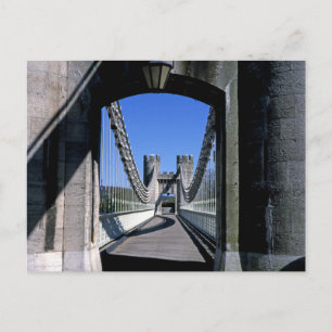 Cartão Postal Conwy Suspensão Bridge Conwy North Wales
