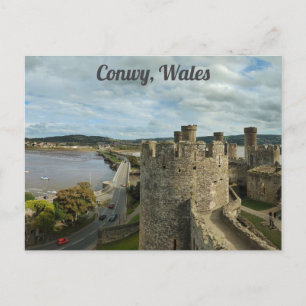 Cartão Postal Conwy Wales Welsh Castle Viagem