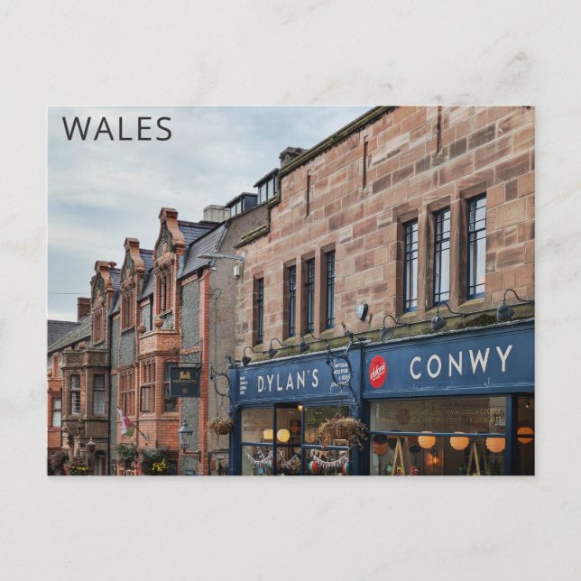 Cartão Postal Conwy Wales Welsh City Viagem (Frente)