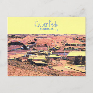 Cartão Postal Coober Pedy, cidade de mineração Austrália viagem