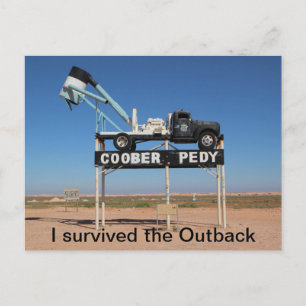 Cartão Postal Coober Pedy Outback Austrália Foto de Souvenir