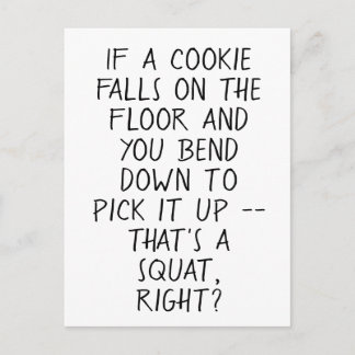 Cartão Postal Cookie Anti-Exercício Cookie Funny
