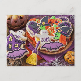 Cartão Postal Cookies Coloridos Para Festa De Halloween