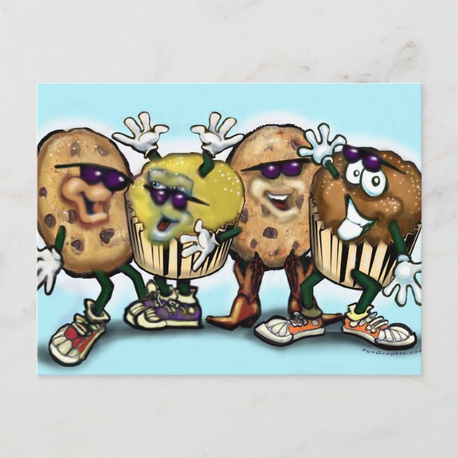 Cartão Postal Cookies e Cupcakes (Frente)