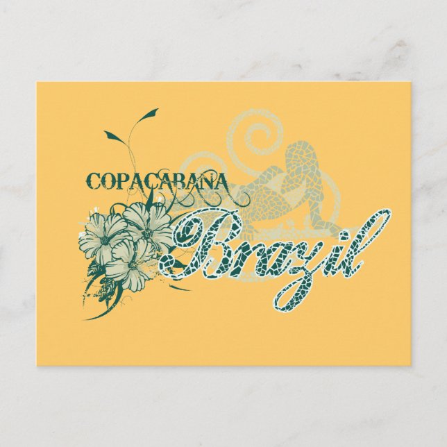 Cartão Postal Copacabana Brasil Camisetas e presentes (Frente)