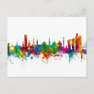 Cartão Postal Copenhagen Denmark Skyline