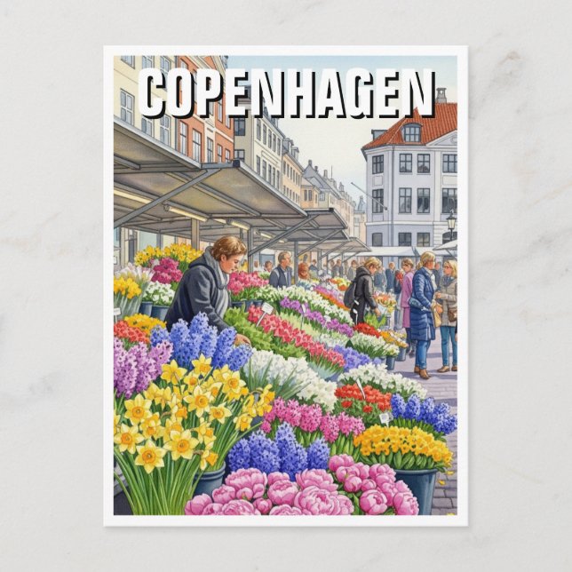 Cartão Postal Copenhagen Denmark Viagem (Frente)