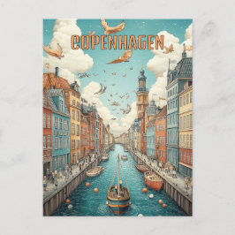 Cartão Postal Copenhagen Denmark Viagem