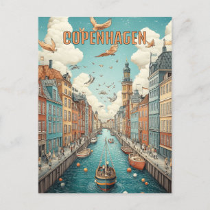 Cartão Postal Copenhagen Denmark Viagem