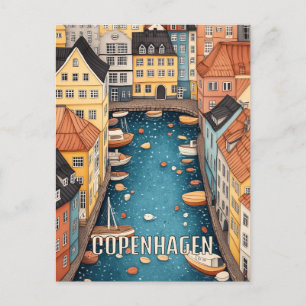Cartão Postal Copenhagen Denmark Viagem