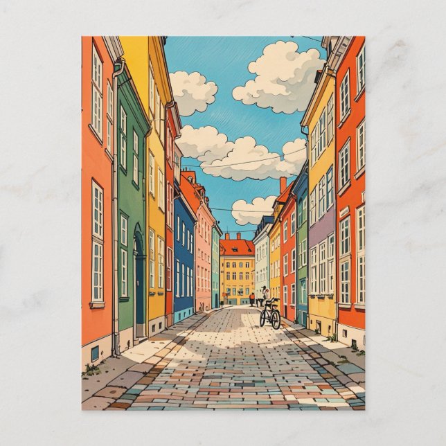 Cartão Postal Copenhagen Denmark vintage (Frente)