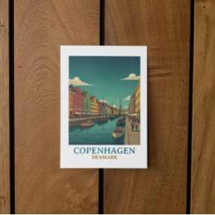Cartão Postal Copenhague Antiga Dinamarca Arquitetura Histórica