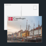 Cartão Postal Copenhague Dinamarca<br><div class="desc">Foto de viagem de Nyhavn no centro da cidade de Copenhague na Dinamarca,  Europa. Foto © Sebastian Worm.</div>