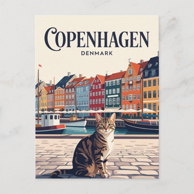 Cartão Postal Copenhague Dinamarca (Frente)
