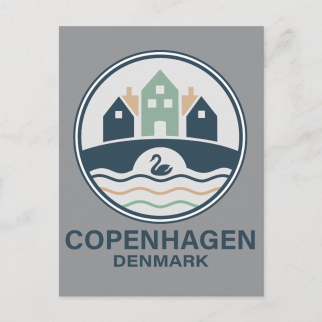 Cartão Postal Copenhague Dinamarca Europa (Frente)