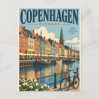 Cartão Postal Copenhague Vintage Dinamarca