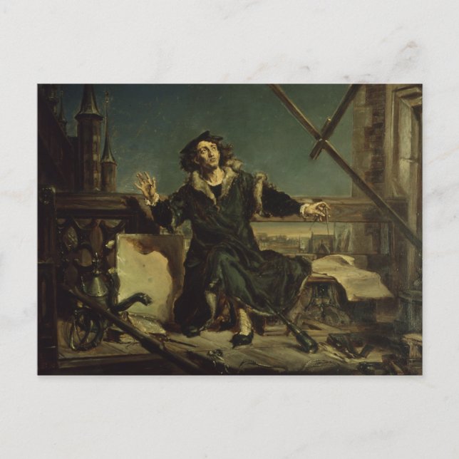 Cartão Postal Copérnico na torre de Frombork (Frente)