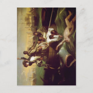 Cartão Postal Copley, John Singleton Watson e o Shark 1778 T