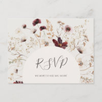 Copper Burgundy Wildflower Beige Song Request RSVP