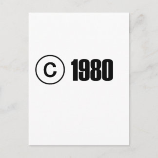Cartão Postal Copyright 1980