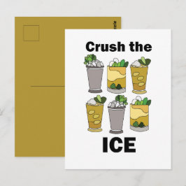 Cartão Postal Coquetel Mint Julep Esmaga O Gelo Engraçado