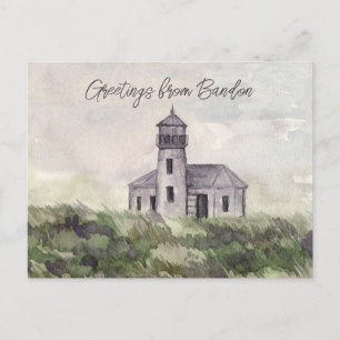 Cartão Postal Coquille River Lighthouse Bandon Oregon