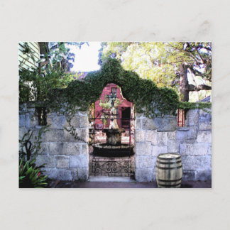 Cartão Postal Coquina Wall coutyard no Santo antigo Augustine Vi