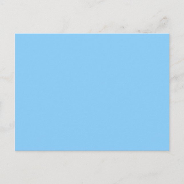 Cartão Postal cor azul céu claro (Frente)