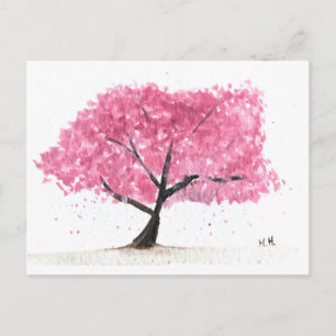 Cartão Postal Cor da água salgada Sakura
