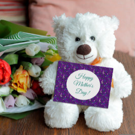 Cartão Postal Cor d'água verde-dia de as mães