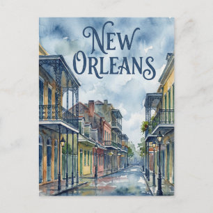 Cartão Postal cor de água Nova Orleans Louisiana