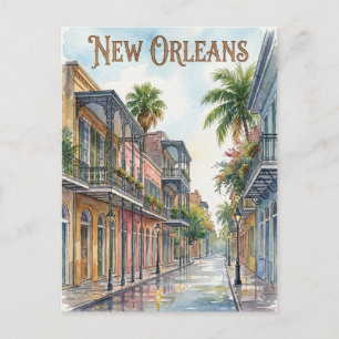 Cartão Postal cor de água Nova Orleans Louisiana