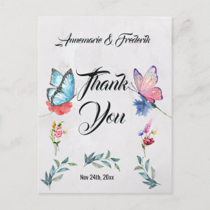 Cartão Postal Cor de água rosa e azul